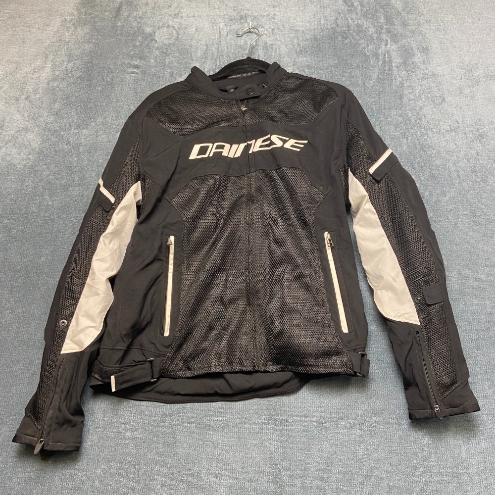 Dainese Air Frame D1 Tex Jacket Womens 48 Black White Long Sleeve Warm Full Zip